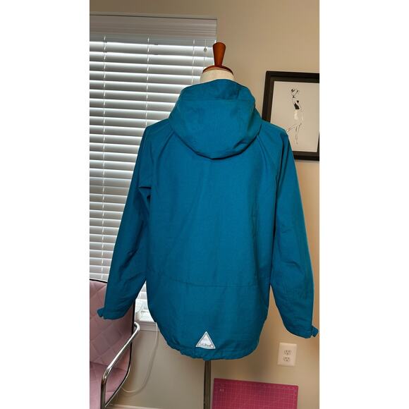 L.L. Bean Youth Size L14-16 Teal Removable Hood Jacket Coat - Picture 5 of 9